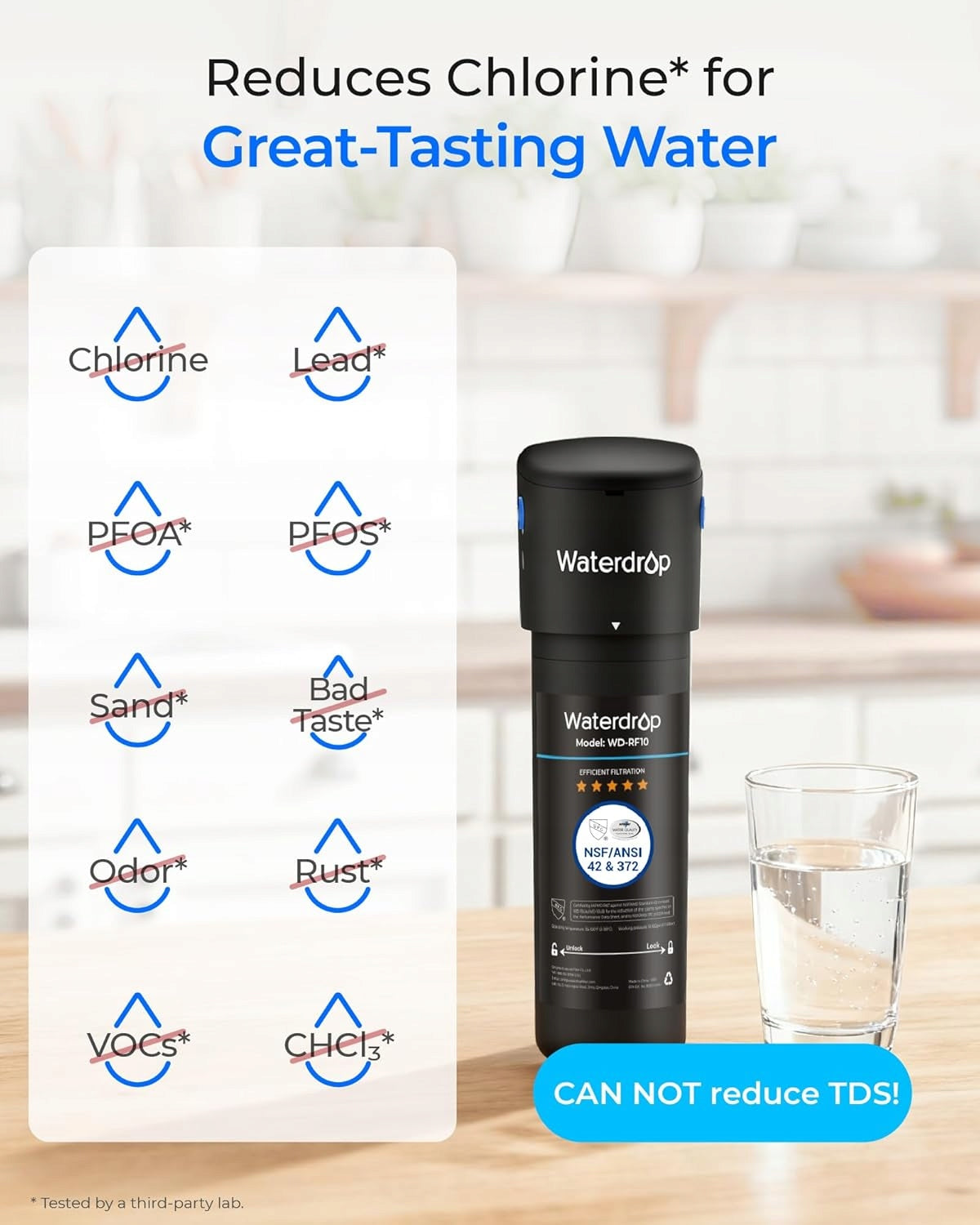 Waterdrop 10UA Under Sink Water Filter with 1 RF10 Replacement Filter Kind under-sink