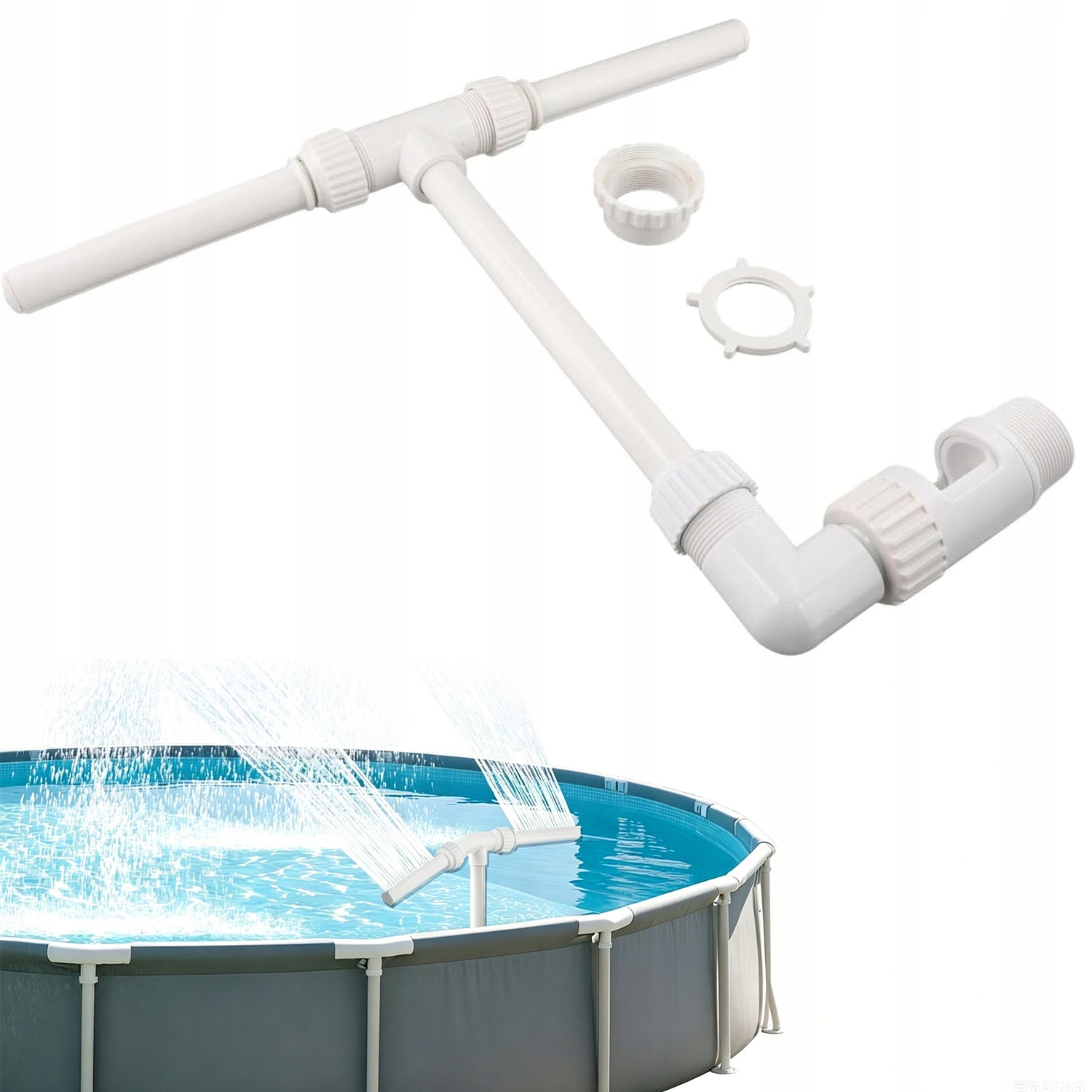 Waterfall Pool Fountain Set of 2 Heads With Aerator