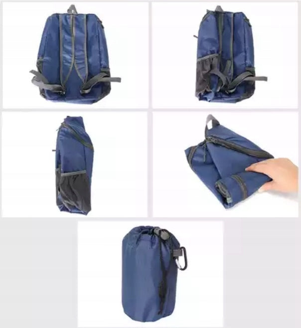 Waterproof FOLDING BACKPACK with cover BLACK Color black