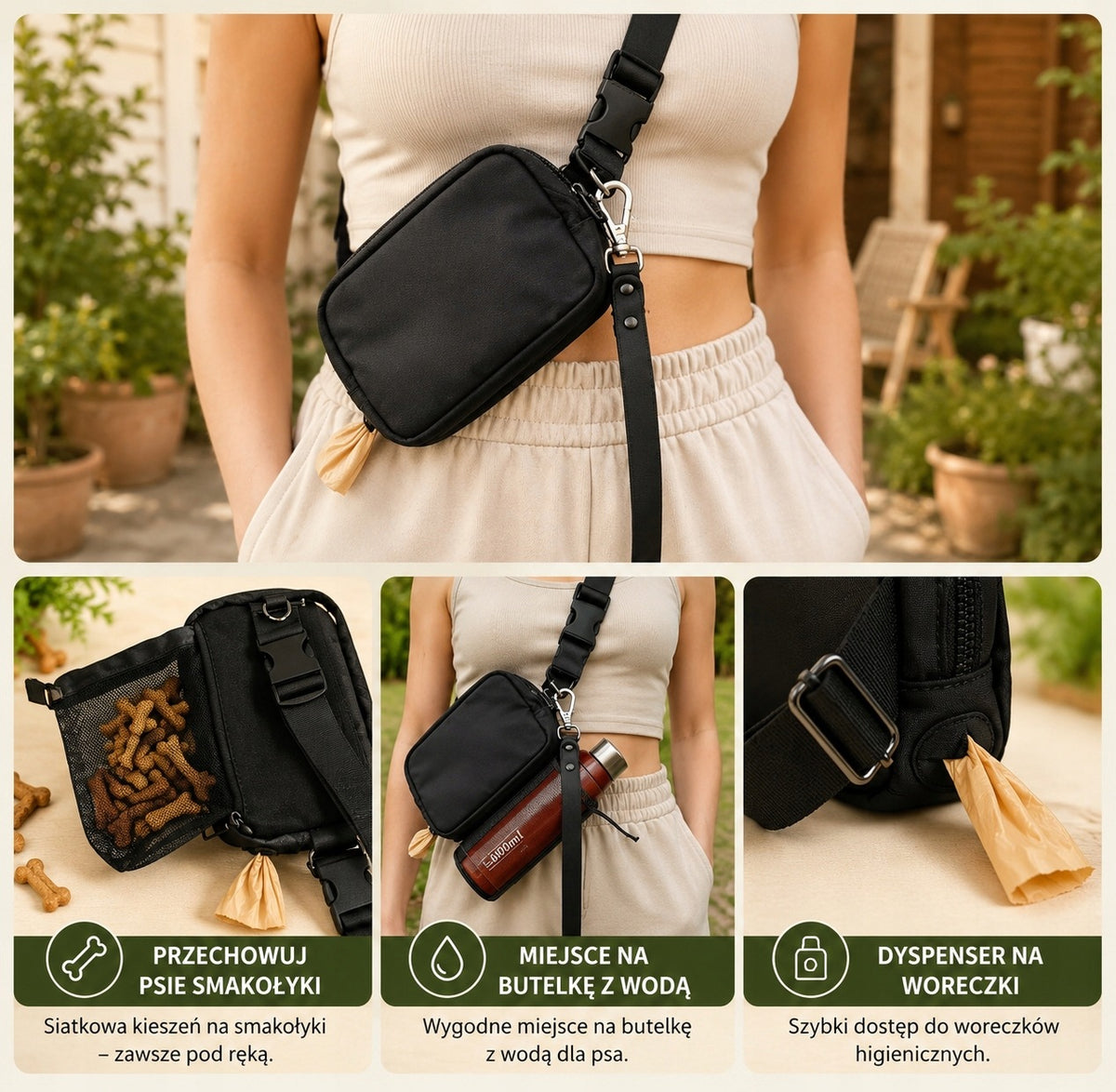 Waterproof Kidney Sachet For Walking With Dog Spacious For Tasty Pouches Manufacturer code EVER