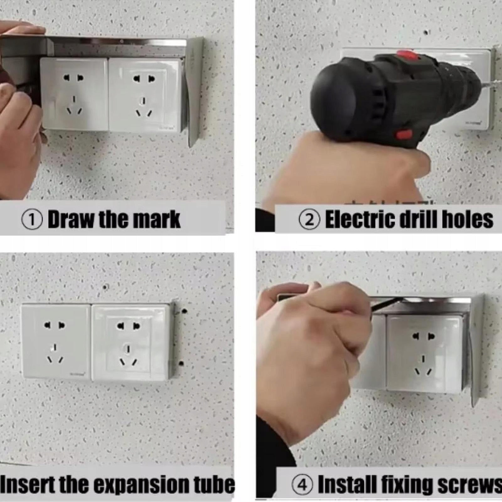 Waterproof Outlet Cover 86 Type Weatherproof Socket Waterproof Box for 20cm Brand no brand