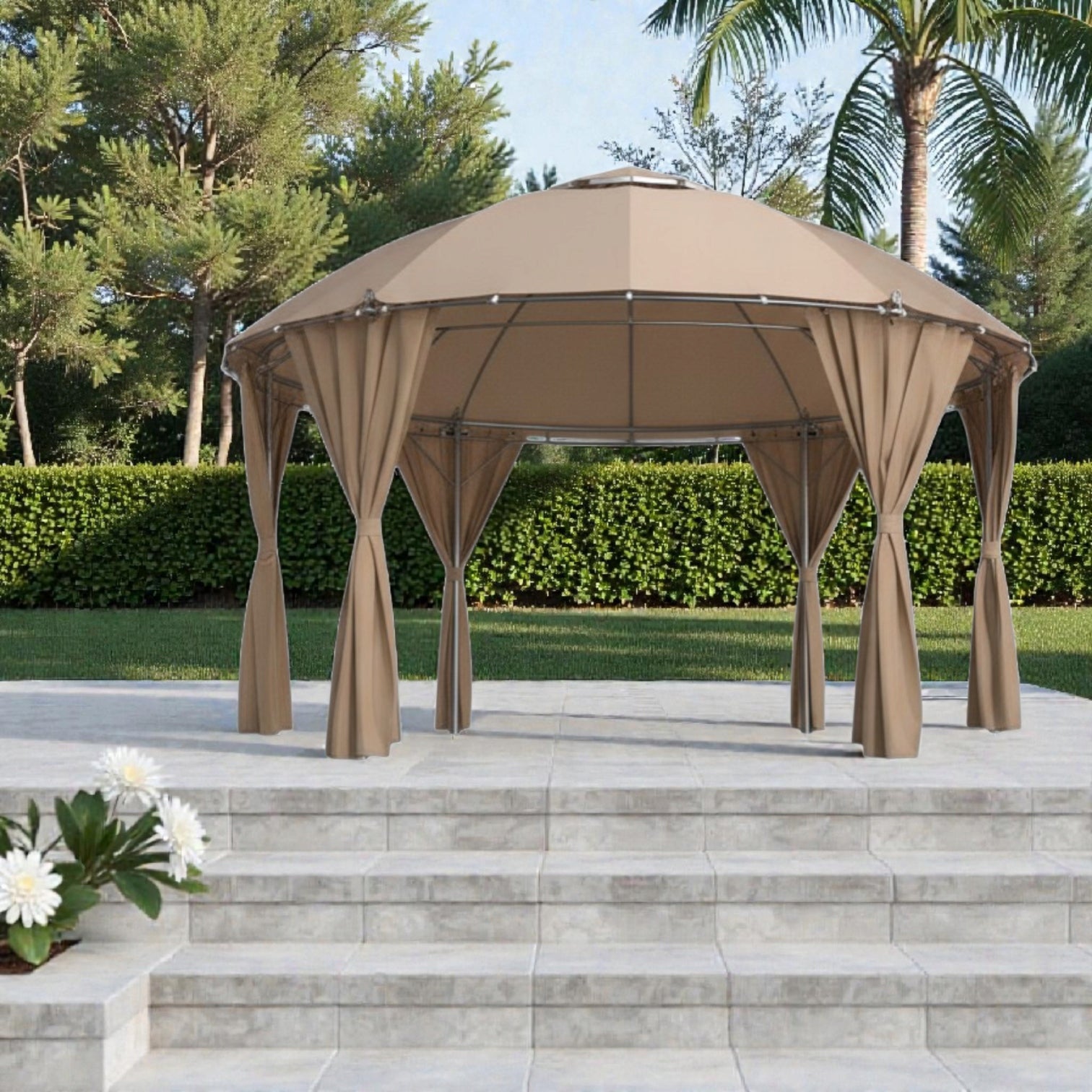 Waterproof plating roofing pavilion OBI BRAGA 350 CM CAPUCINO Manufacturer code 350gr