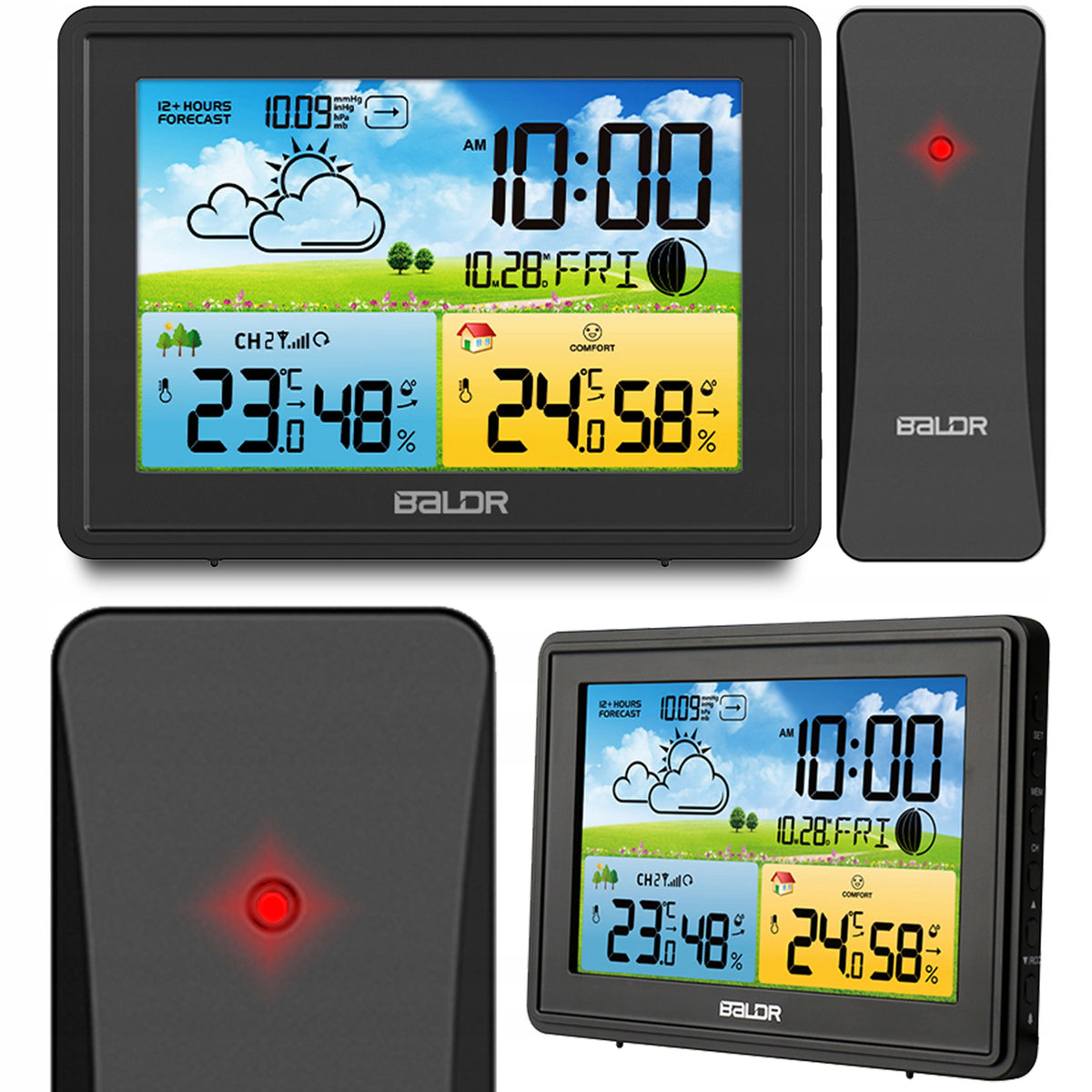 Weather Station Barometer Thermometer Hygrometer + Wireless Sensor