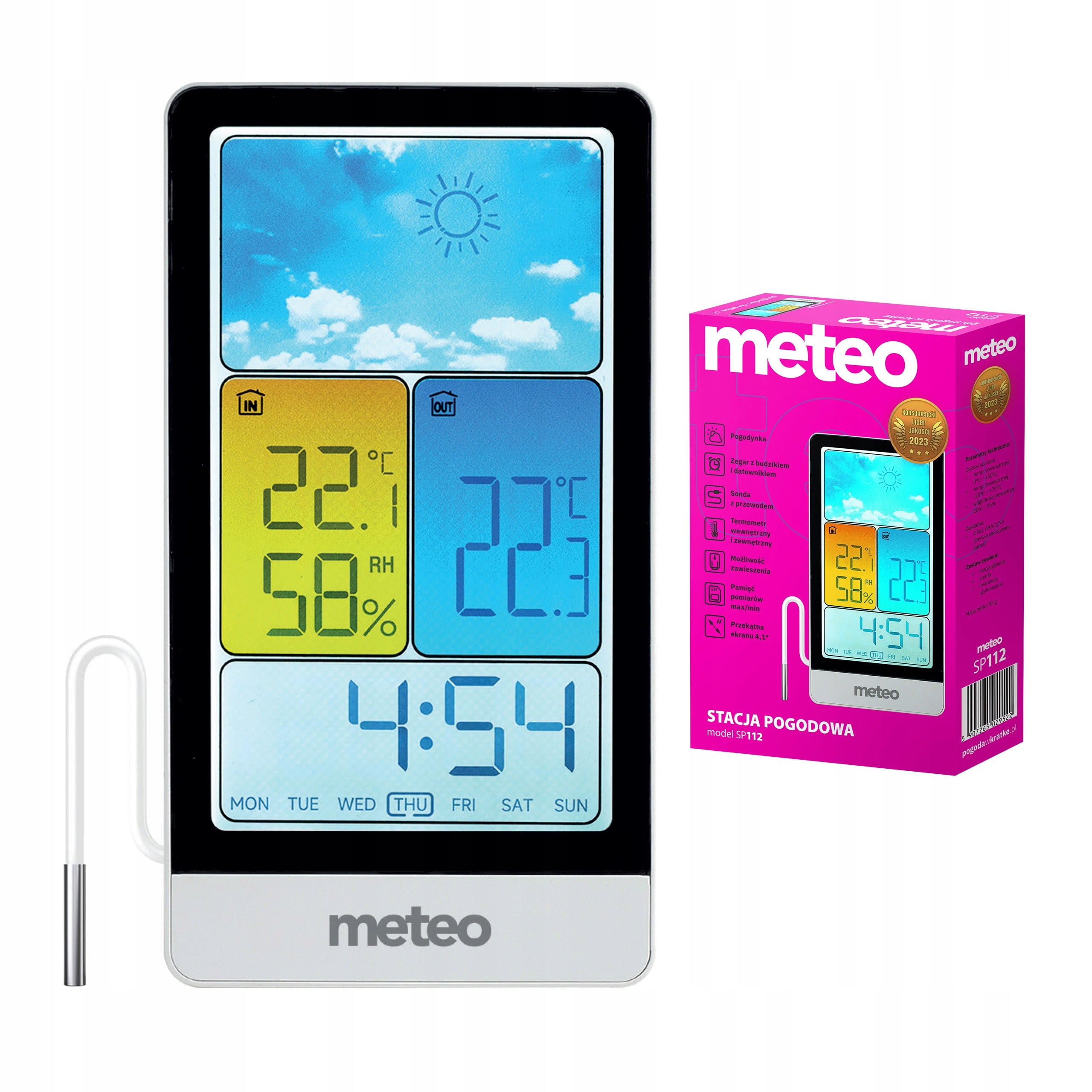 Weather Station Indoor Outdoor Thermometer METEO SP112