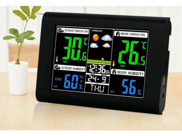 Weather Station Radio Thermometer LCD Hygrometer + Outdoor Sensor Manufacturer code FA608
