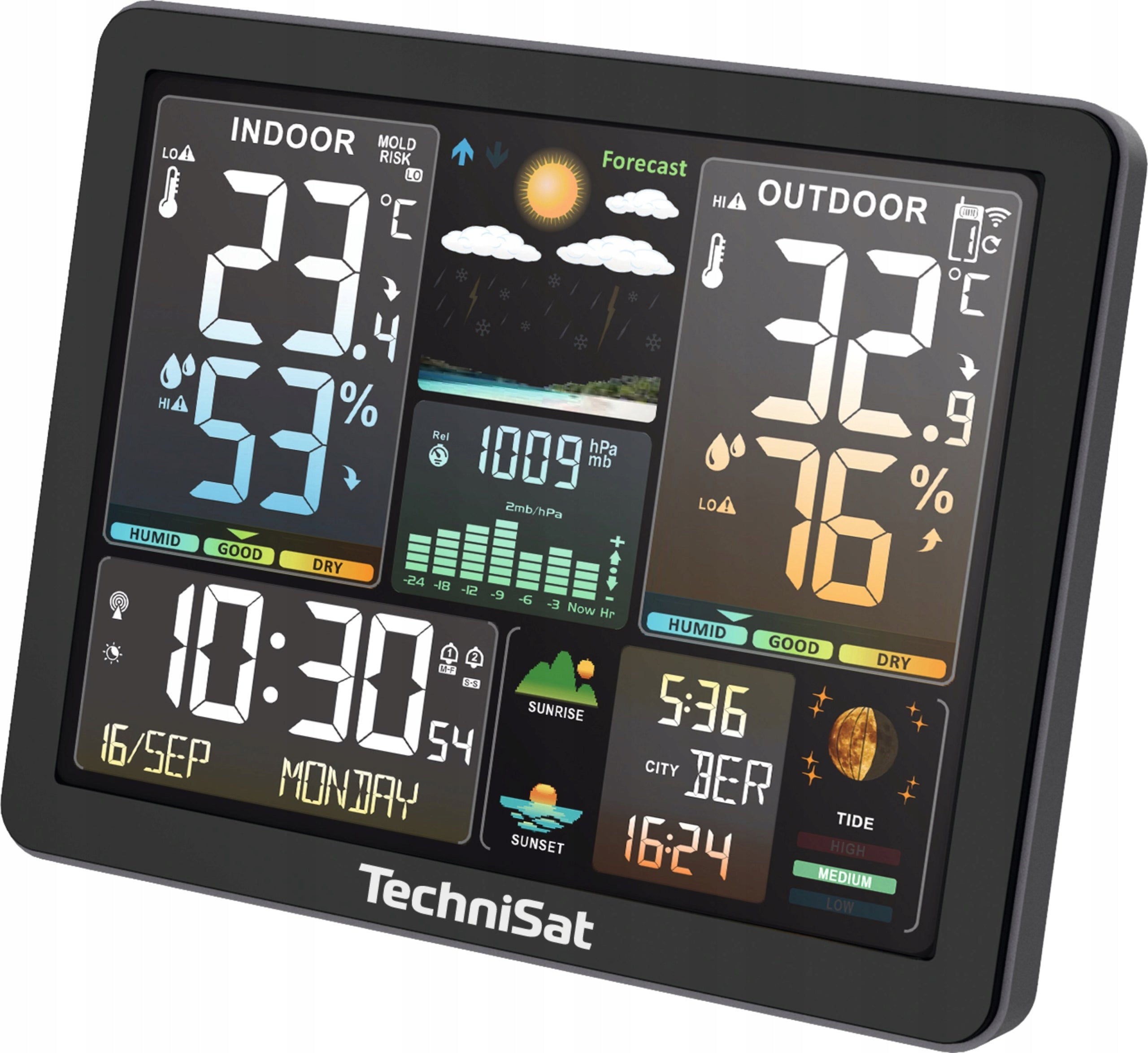Weather Station Thermometer Humidity Temperature Outdoor Sensor Technisat Manufacturer code 76-5046-00