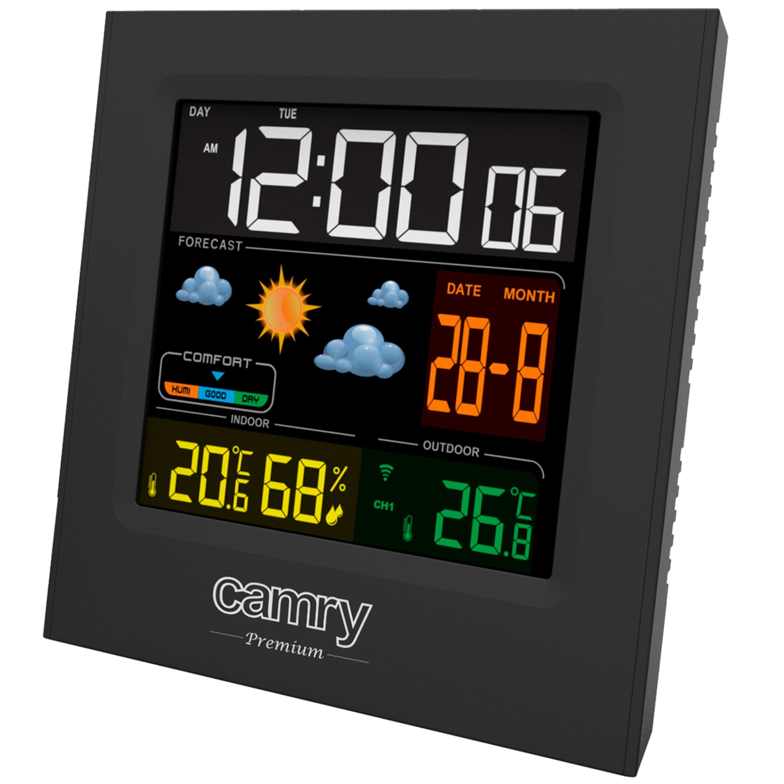 Weather Station Thermometer Hygrometer Outdoor Probe and Weather Forecast Model Camry ProForecast 1166