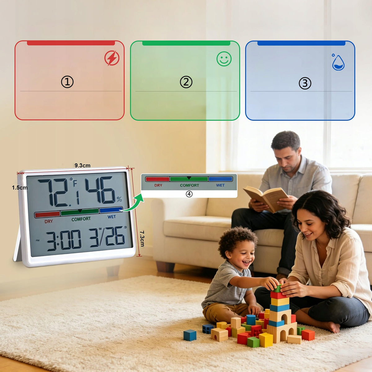 Weather Station Wireless Hygrometer Indoor ROOM Thermometer MAGNET Packaging status original