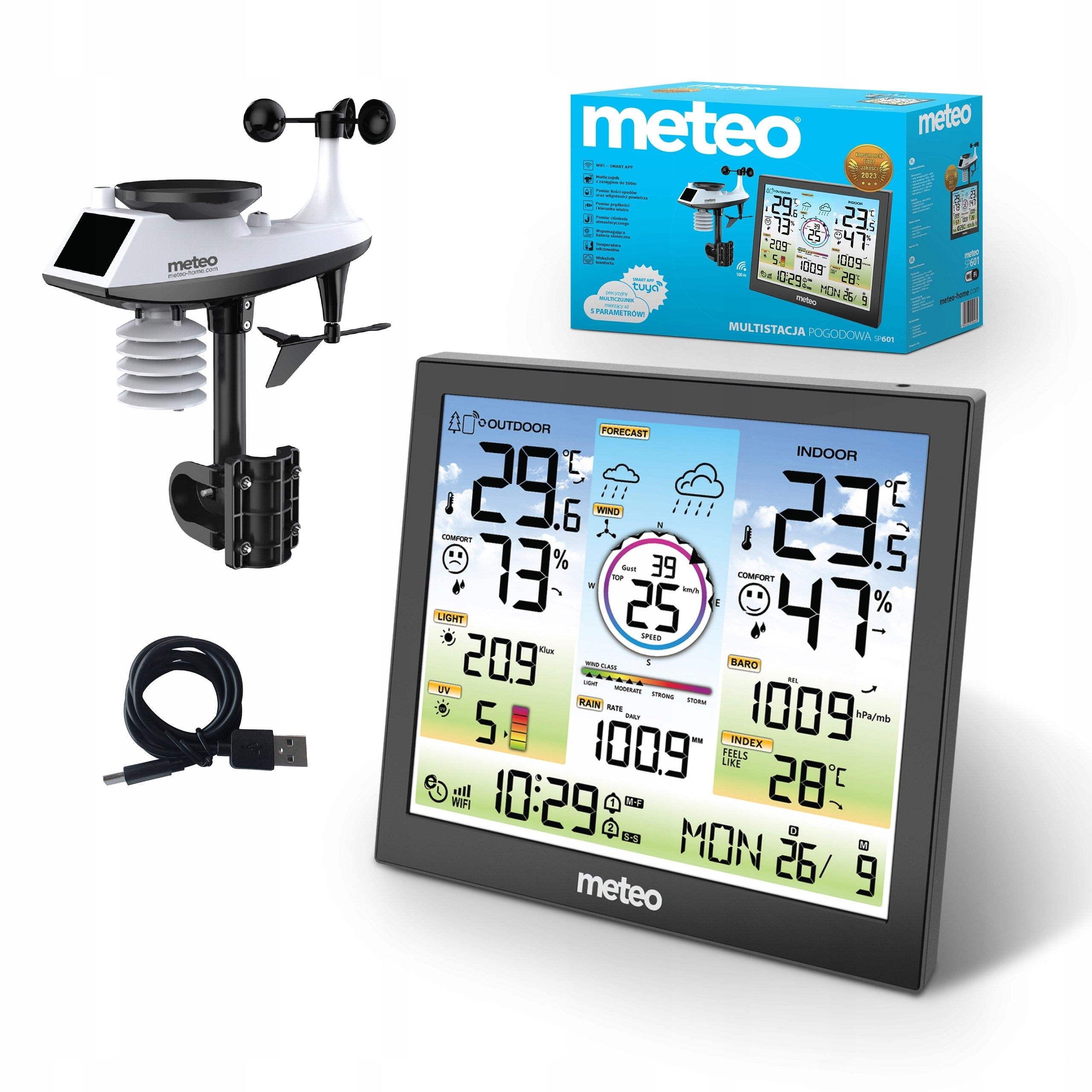Weather Station Wireless METEO Hygrometer Barometer WIFI SP601