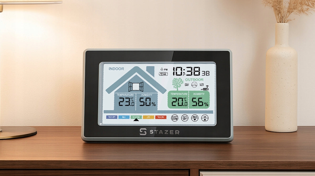 Weather Station Wireless Thermometer Hygrometer Meteo Clock LED + FREEBIE Manufacturer code stacja pogodowa z wyświetlaczem