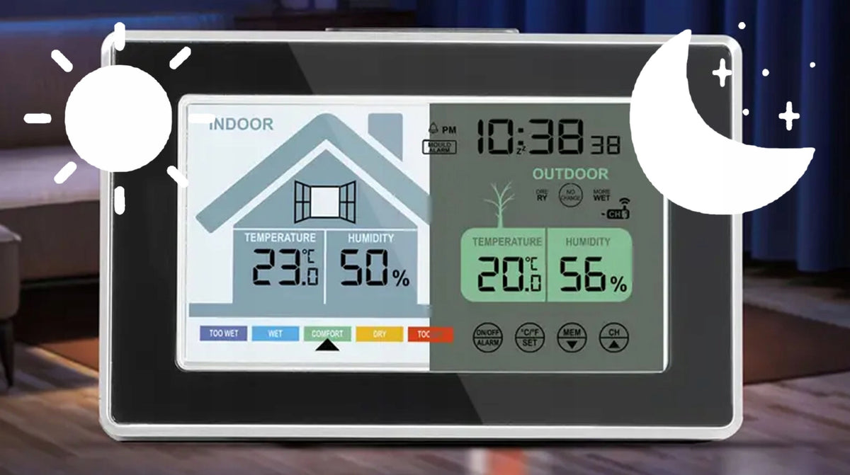 Weather Station Wireless Thermometer Hygrometer Meteo Clock LED + FREEBIE Packaging status original