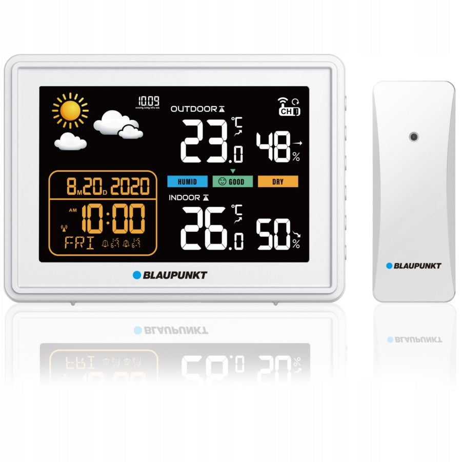 Weather station BLAUPUNKT WS-30WH Hygrometer Clock Alarm Forecast WS30WH Packaging status original