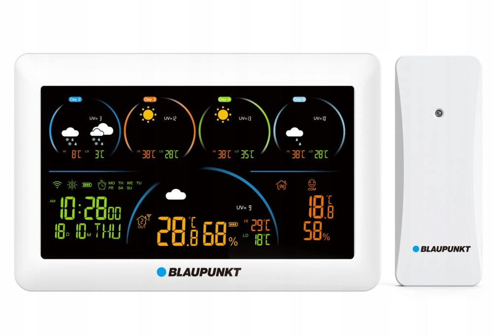 Weather station BLAUPUNKT WS50WH APP Clock Thermometer Outdoor Sensor