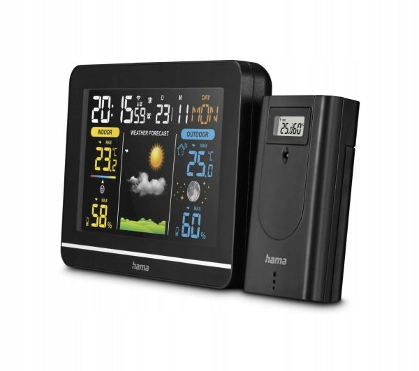 Weather station Hama Usedom Clock Alarm Clock Date Weather Forecasting Model UZNAM