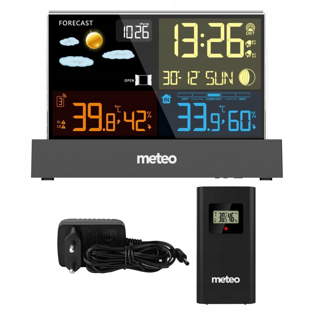 Weather station METEO SP110C black with DCF Manufacturer code SP110C
