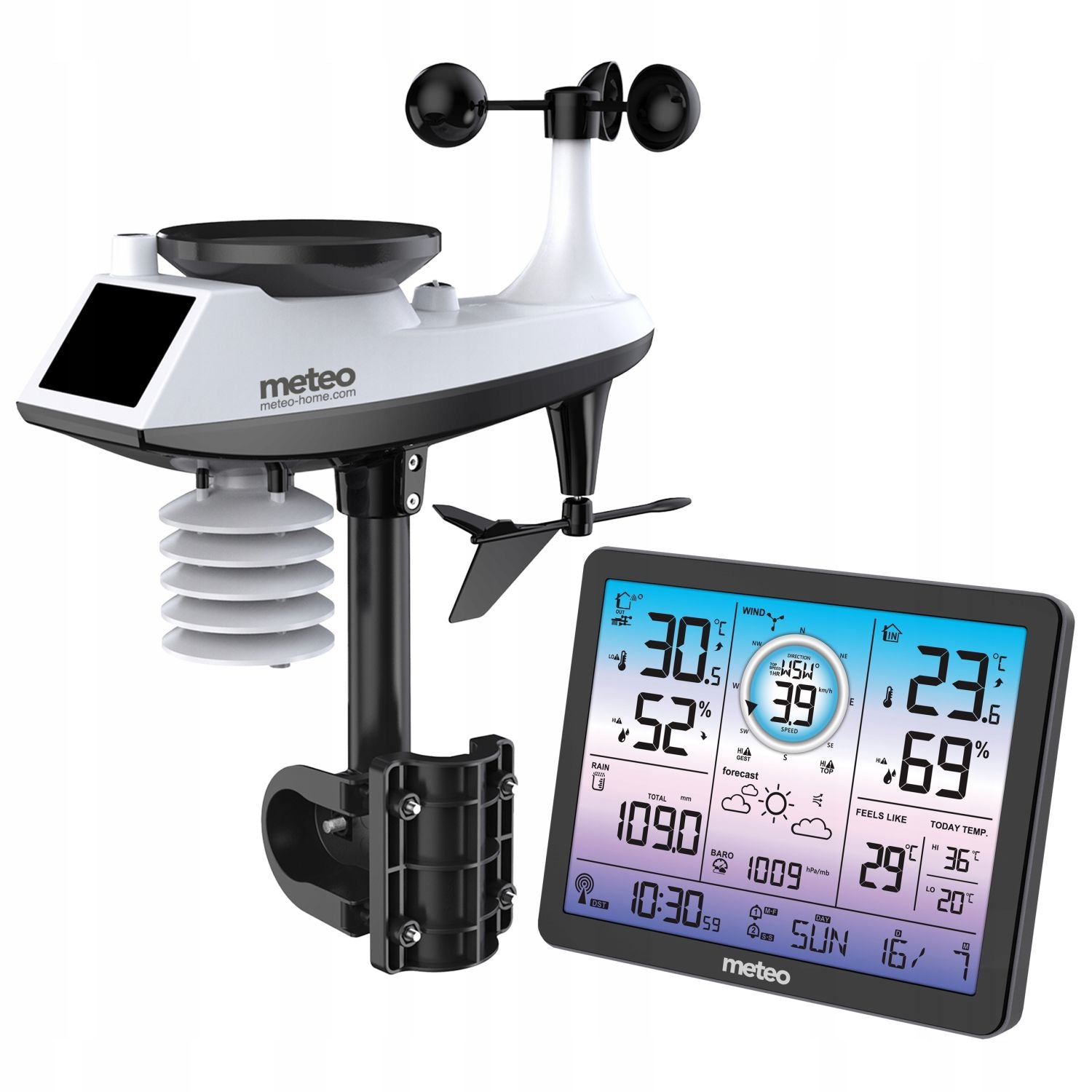 Weather station METEO SP600 with precipitation measurement and wind power