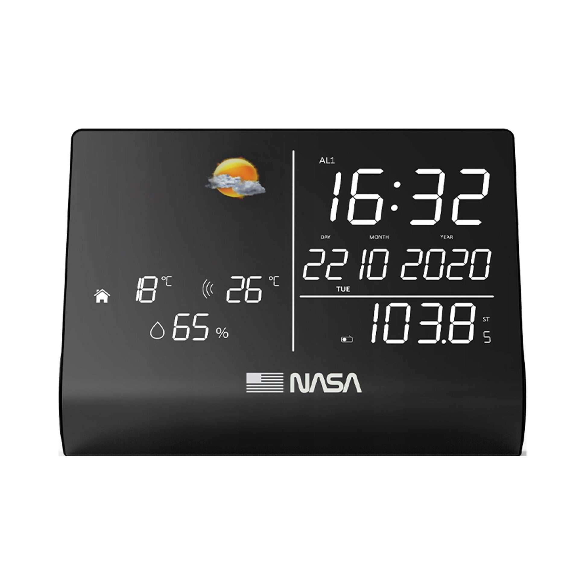 Weather station NASA WSP1300 with Bluetooth speaker, black
