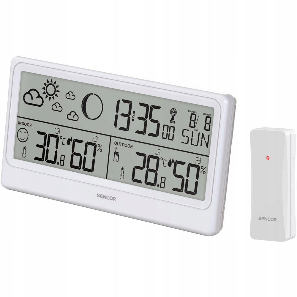 Weather station Sencor SWS3600 forecast temperature measurement +external sensor Color black