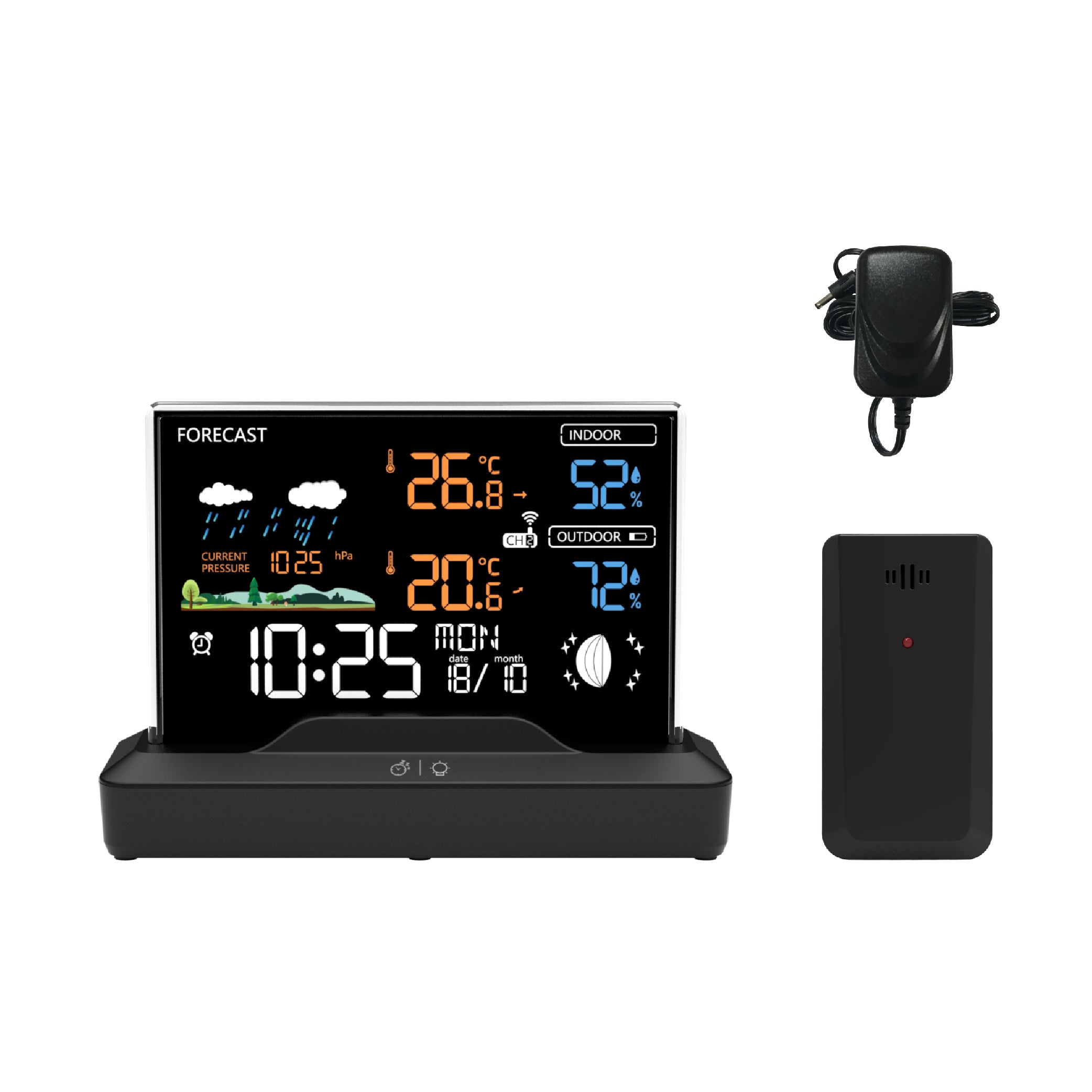 Weather station meteo Hygrometer Barometer Thermometer Clock Manta Elevators Packaging status original