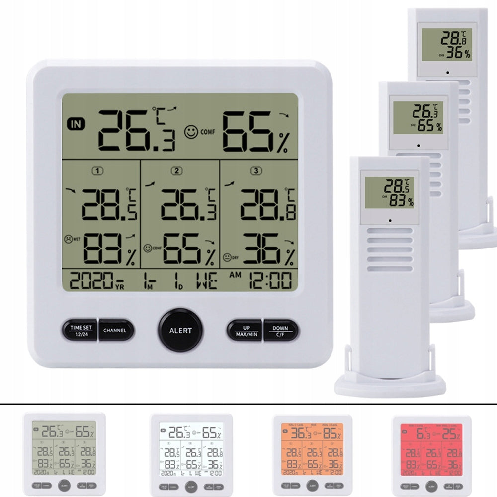 Weather station wireless weather 3 sensors outdoor weather