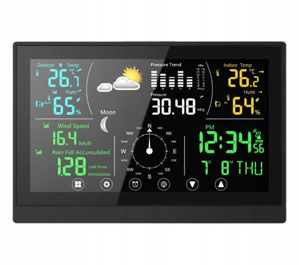 Weather station with rain and watt sensors Winner WG 7911 Alarm Time Date