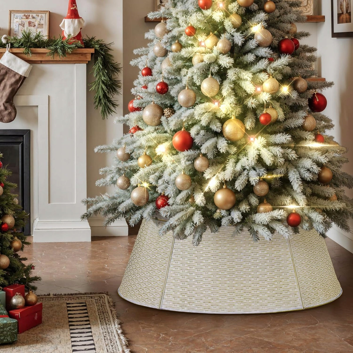 Weatherproof Metal Christmas Tree Collar – White 70cm Manufacturer code B0FJXHWCQY