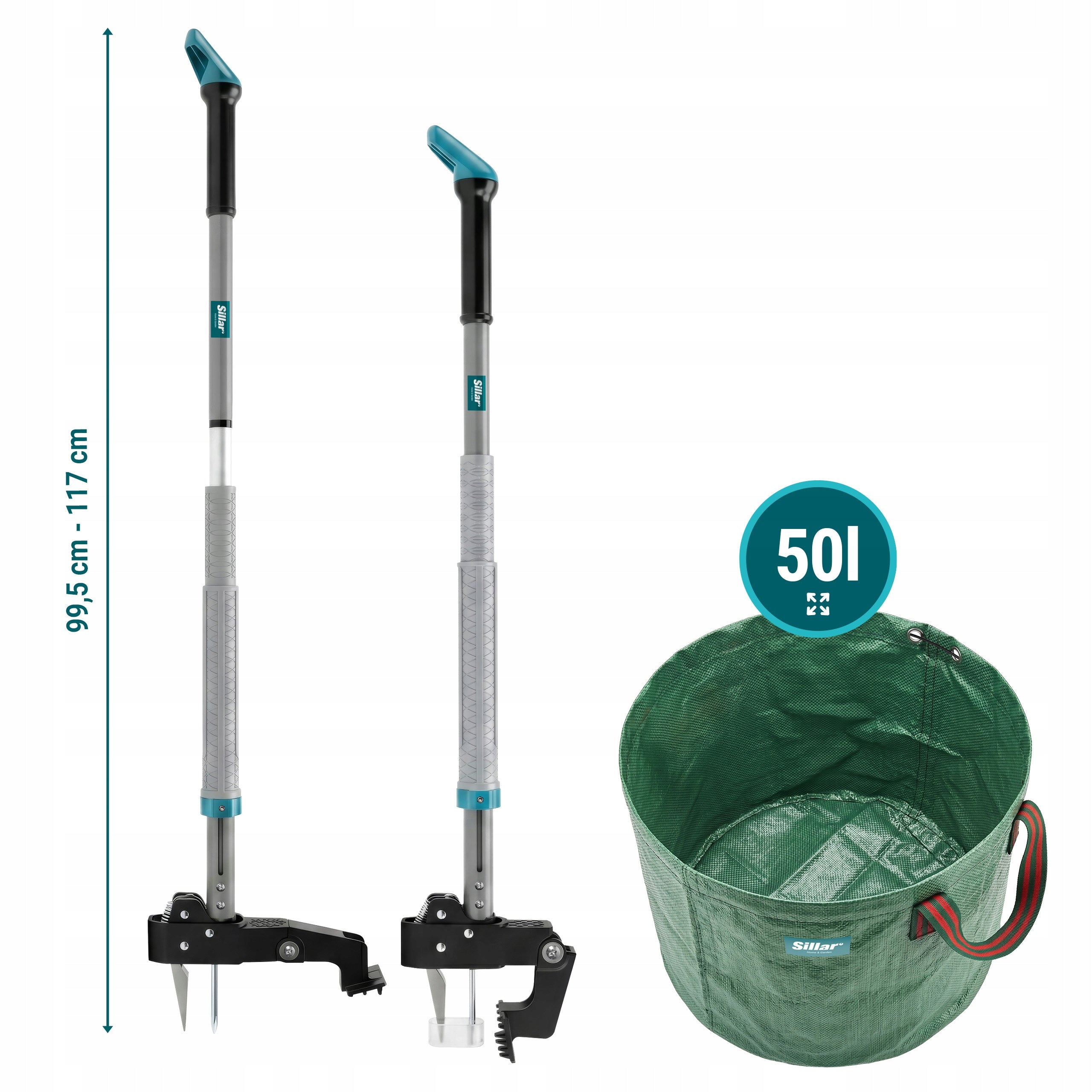 Weed Puller Telescopic Handheld Cutter Adjustable Metal Garden Manufacturer code SIL982