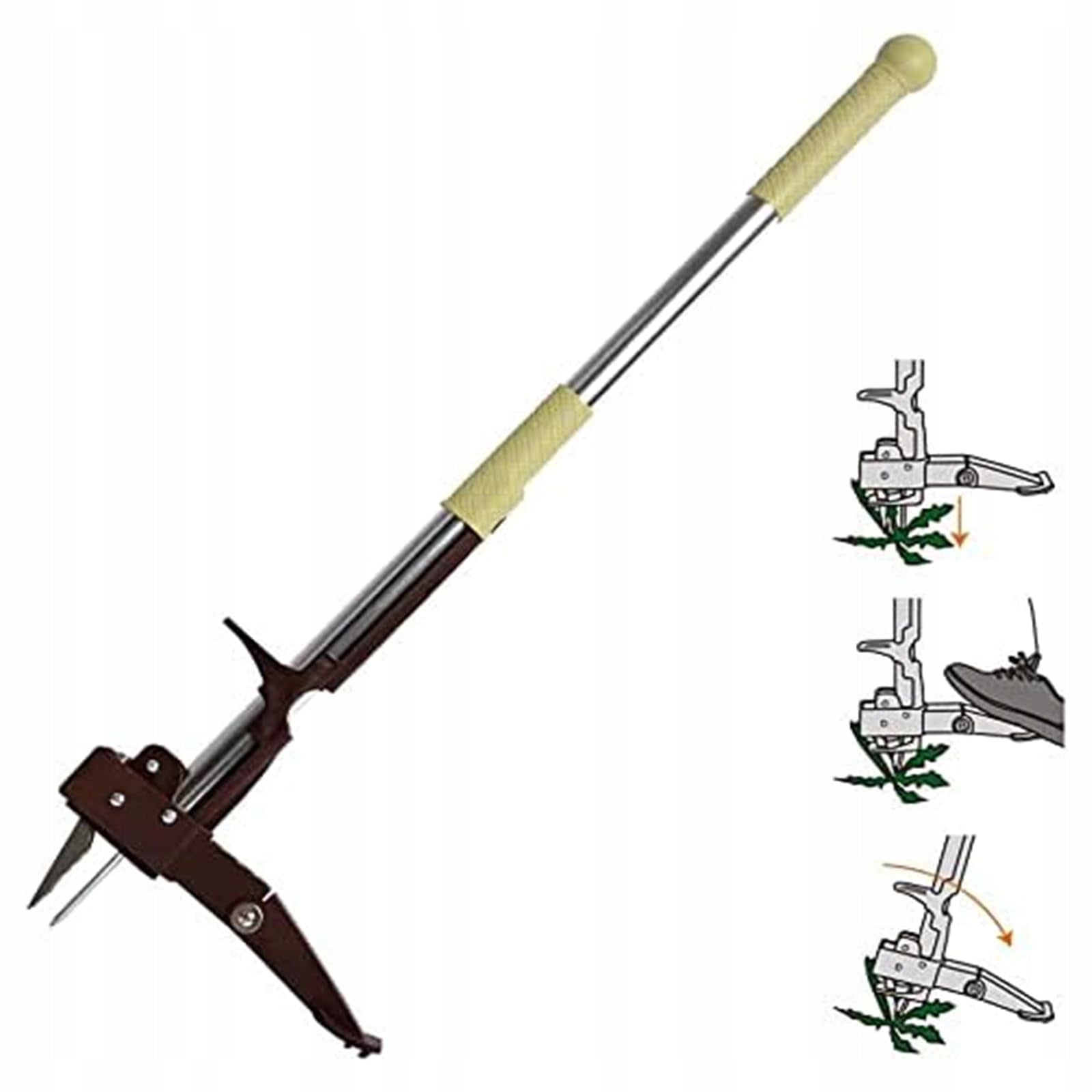 Weed picker weeder strong metal 100 cm Head material stainless steel