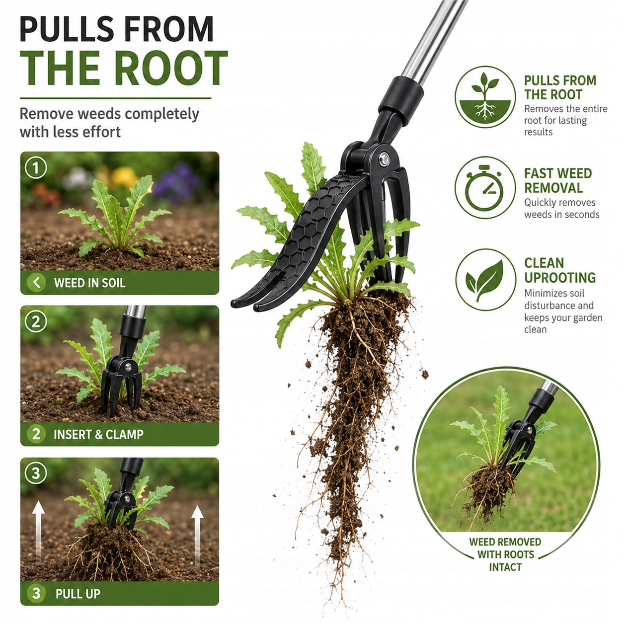 Weed picker with handle 100 cm 5 claws Manufacturer code 6978991474206