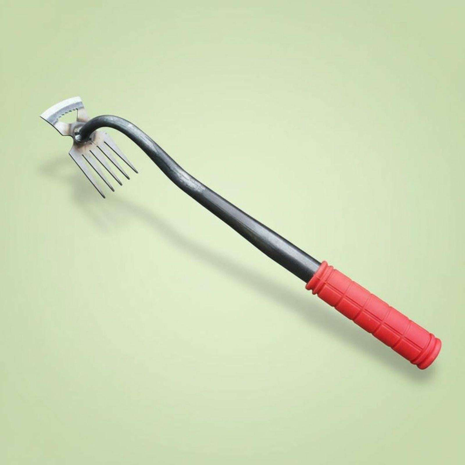 Weeding Fork Handheld Weeding Appliance Double Sided Steel Tool 6-tooth Hoe Packaging status original
