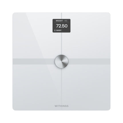 Weight Withings Body Smart advanced body composition analysis white screen