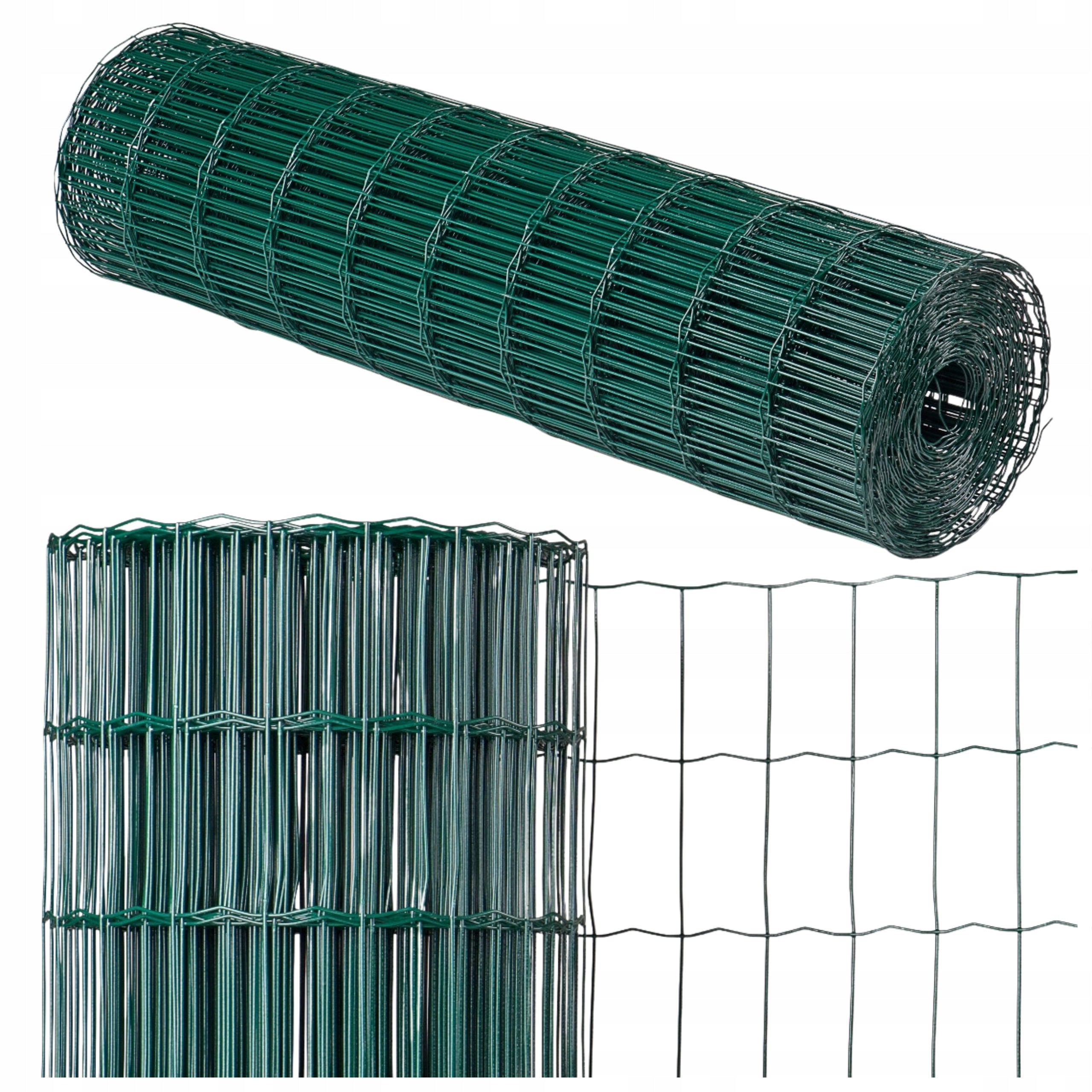 Welded fence net 2,2 60cm GREEN 100x50 cm H 0,6m x 25mb