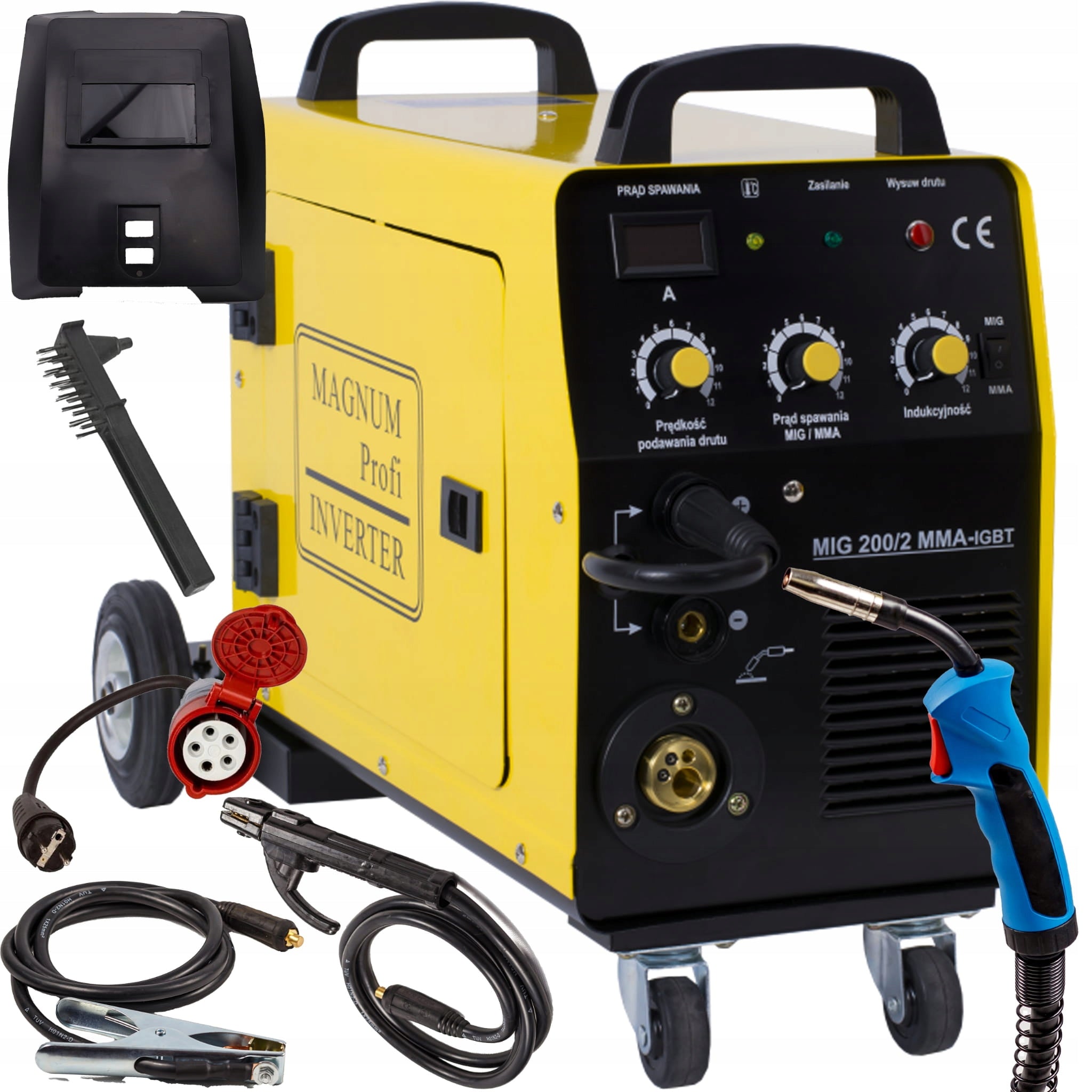 Welding machine MAGNUM MIG 200/2 MMA KN MIG/MAG FCAW 200A 230/400V IGBT