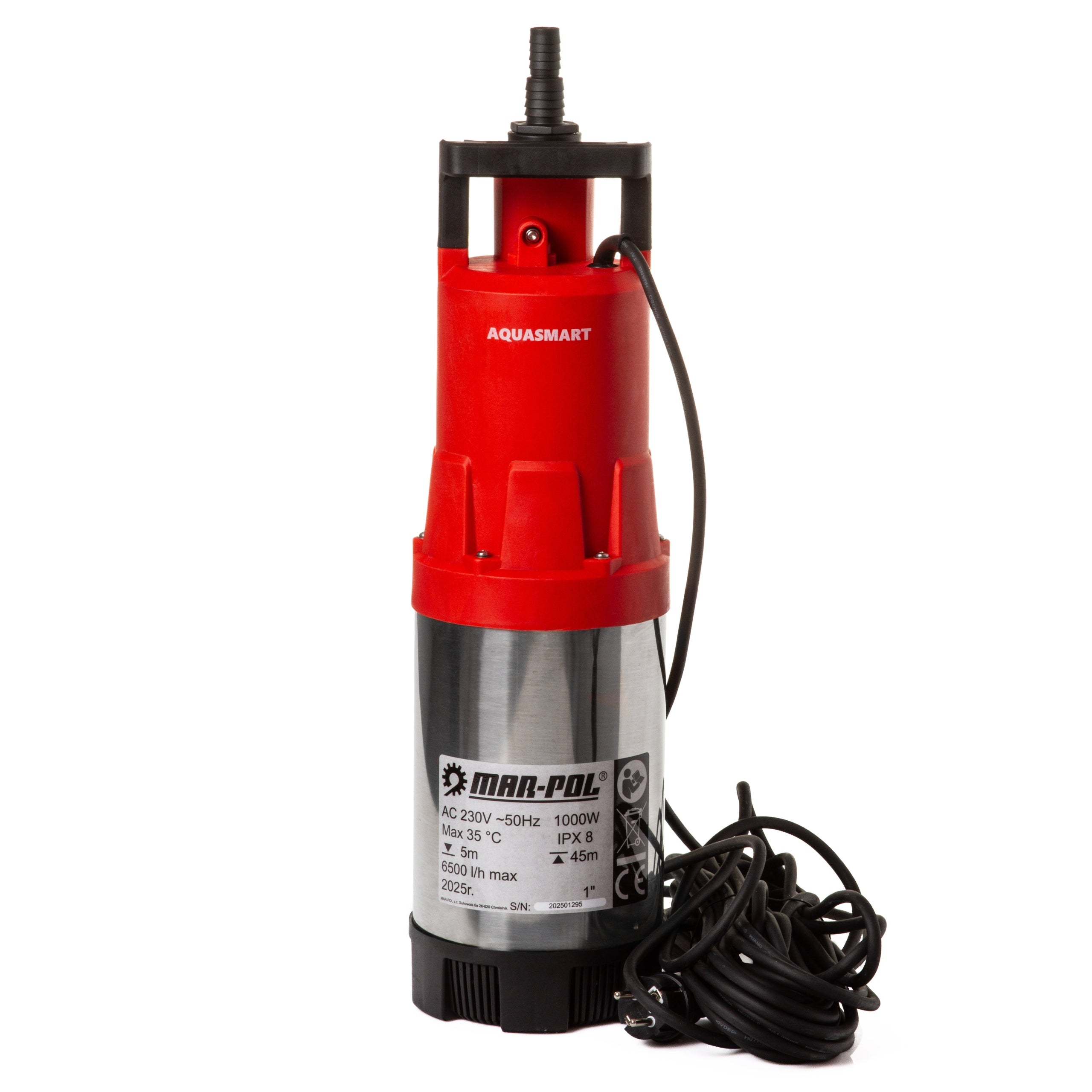 Well water pump cleaned submersible Mar-Pol 1000 W 6500 l/h Manufacturer code M79963