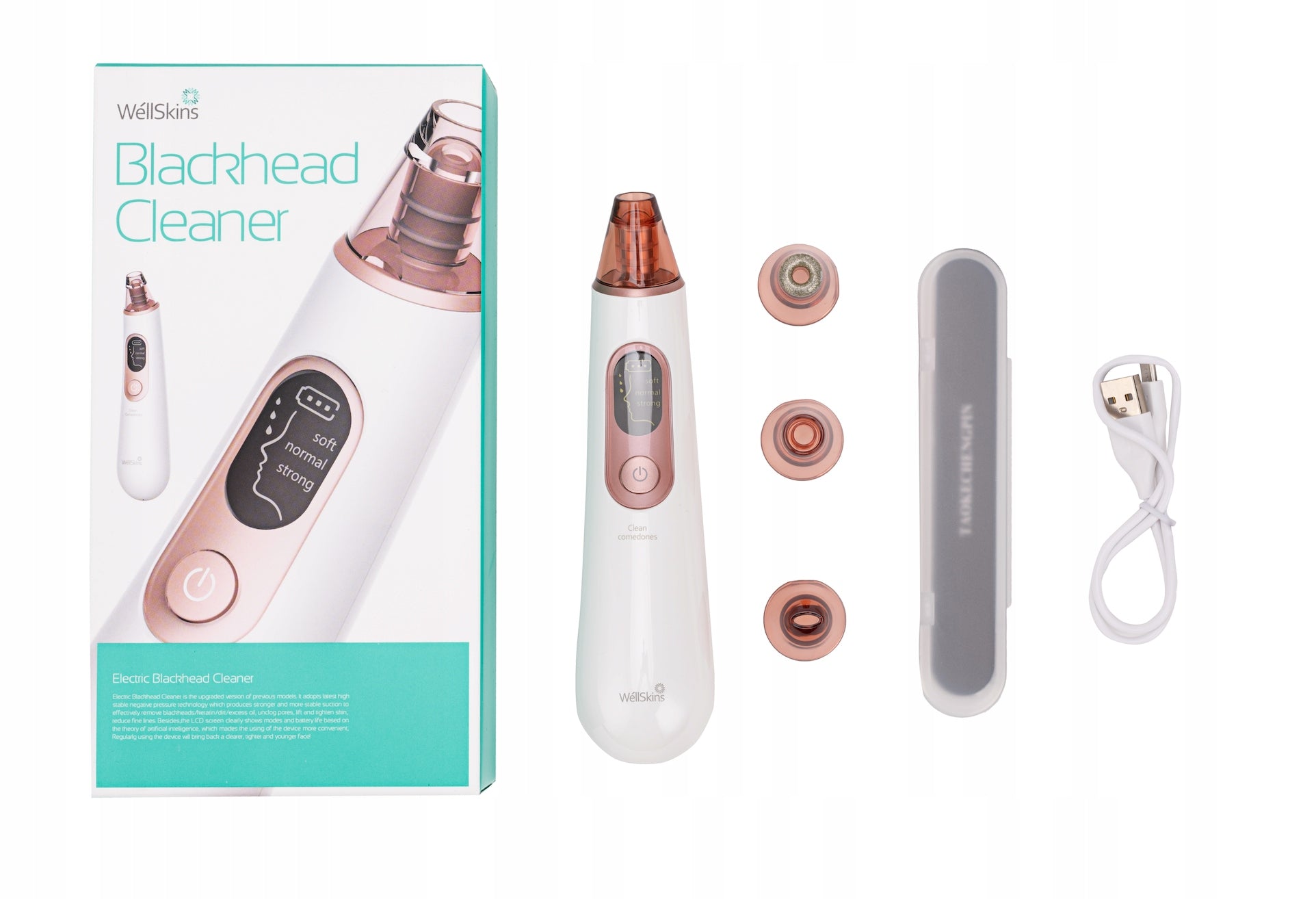 WellSkins BLACKHEAD VACUUM CLEANER 4IN1 MICRODERMABRASION EAN (GTIN) 6971601350594