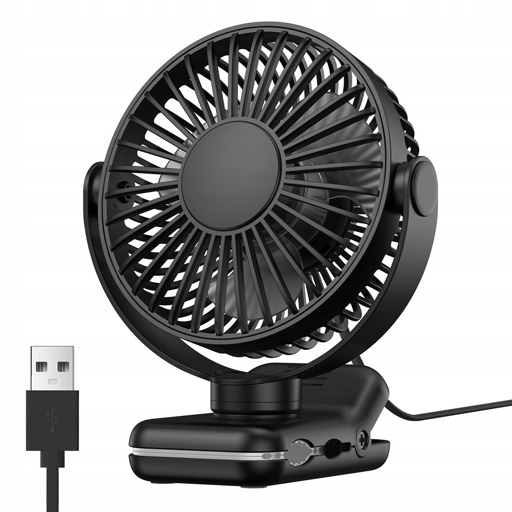 Wentylator z Klipsem TOPK Biurkowy Cichy Mini USB Elastyczny Przenośny