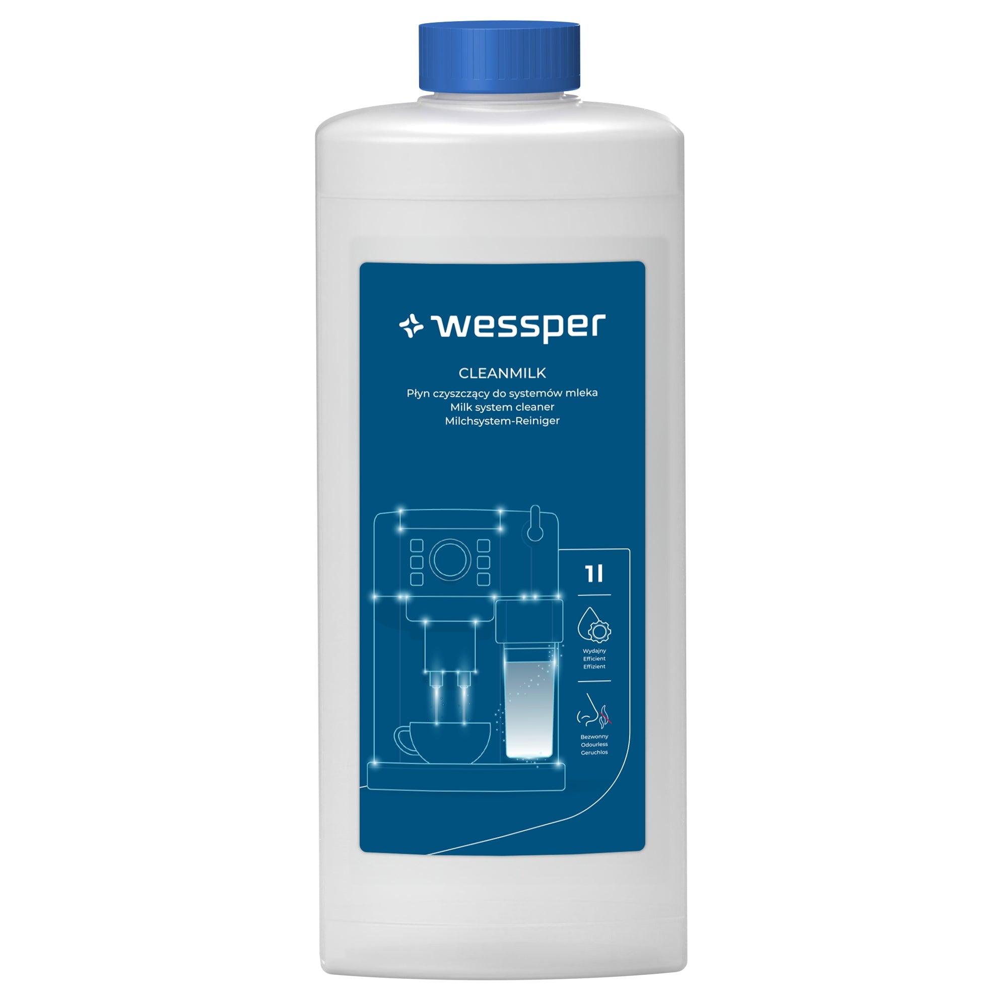 Wessper: descaler for 1L machine + milk cycle cleaner 1L Manufacturer code WES087_+_WES110