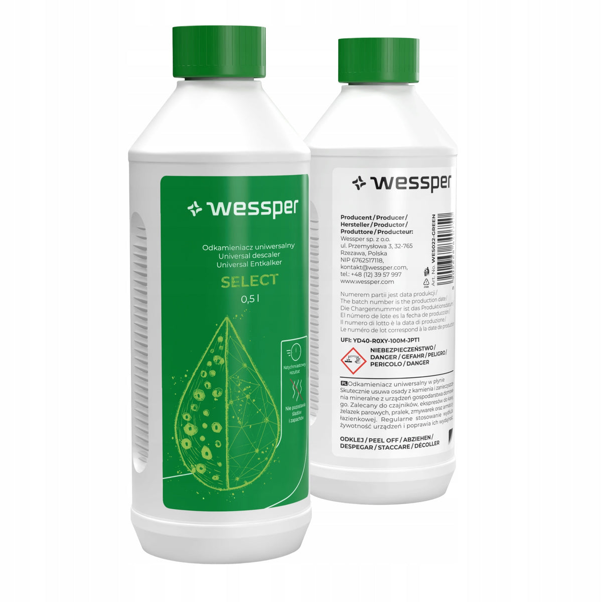 Wessper descaler for kettle maker with lactic acid 2x 0,5 l Packaging status original