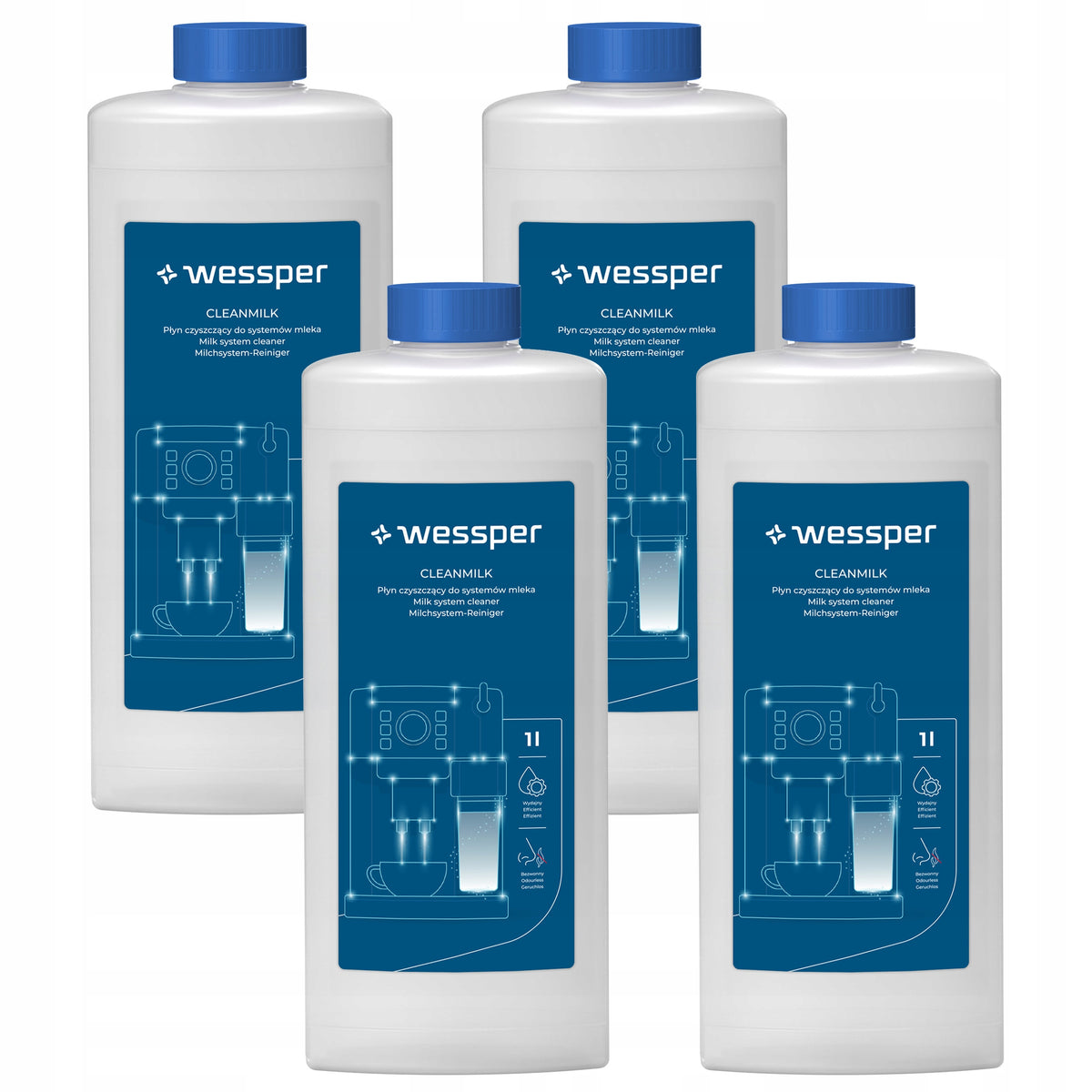 Wessper milk cycle cleaner for coffee machines 1L 4x