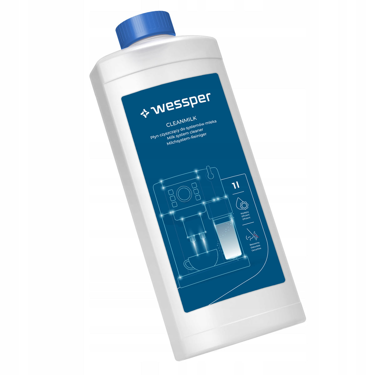 Wessper milk system cleaner in 1000ml machine removes sediment 2x Packaging status original