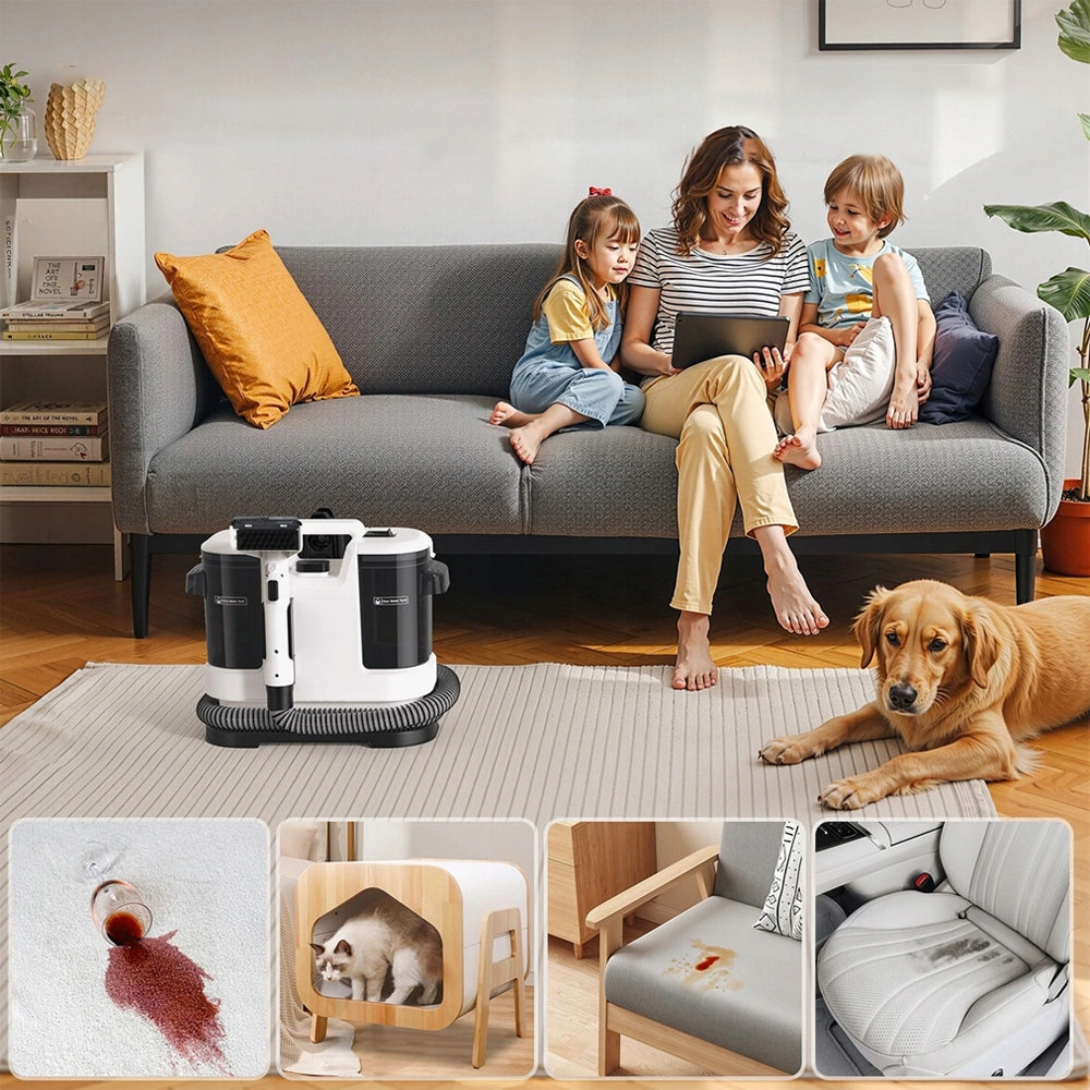 Wet/Dry Steam Washing Vacuum Cleaner 12kpa 450w For Carpets Packaging status original