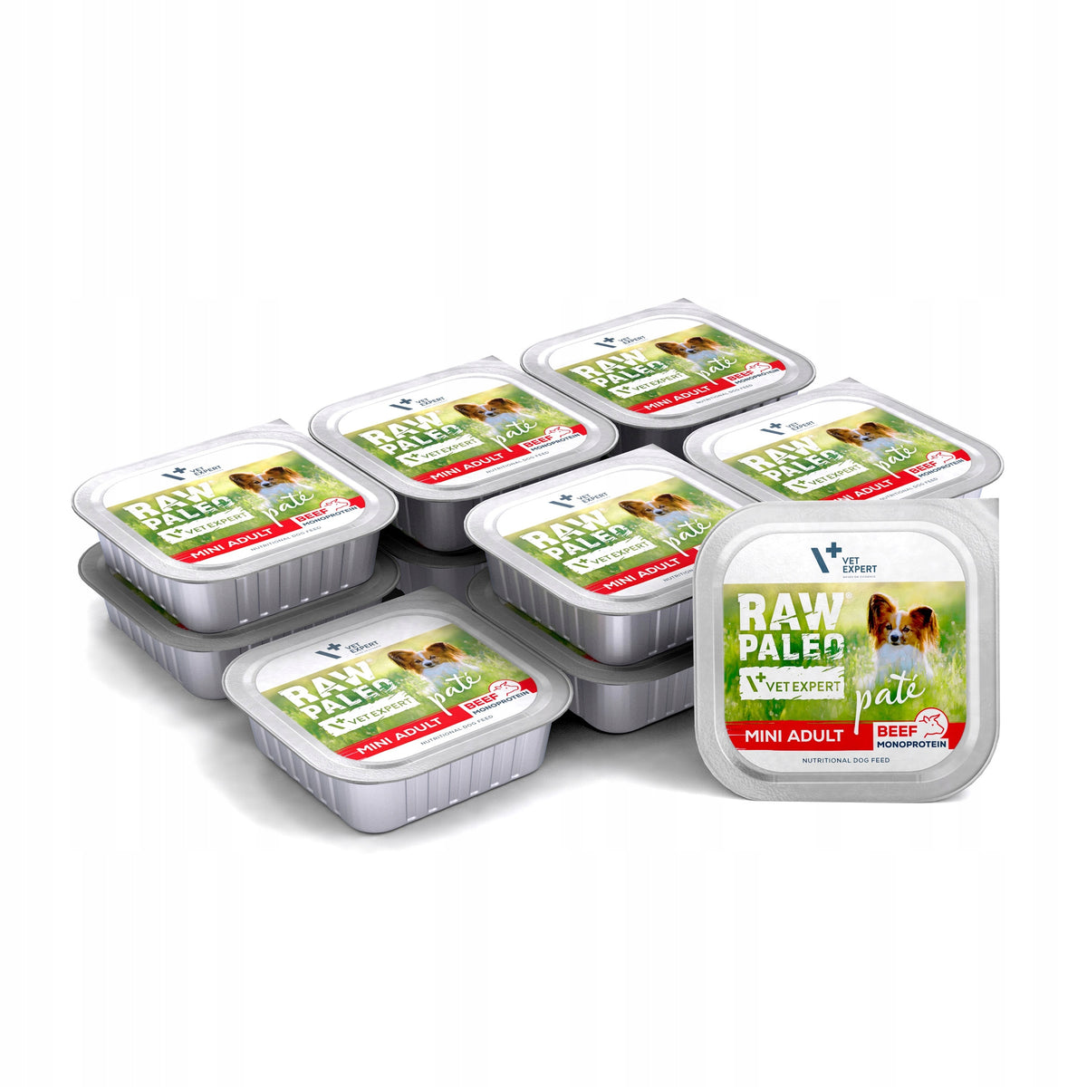 Wet Food for Monoprotein Dogs RAW PALEO PATE MINI ADULT BEEF 12x150g