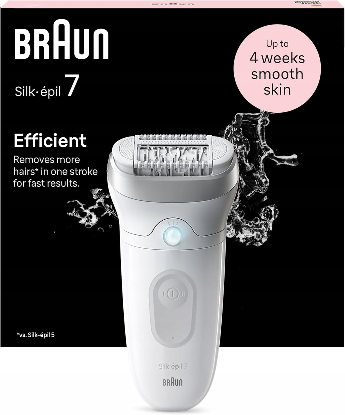 Wet and dry women's epilator Braun Silk-épil 7 7-011 white/silver