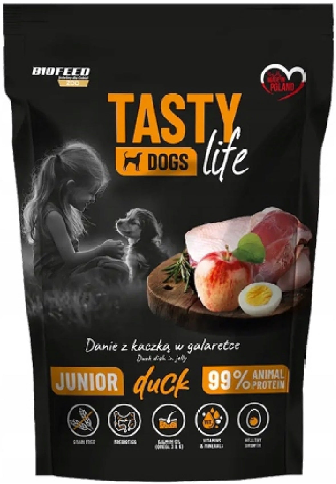 Wet dog food Tasty Dogs Life in jelly MIX OF FLAVORS 10x 500g JUNIOR Manufacturer code 5906744523629
