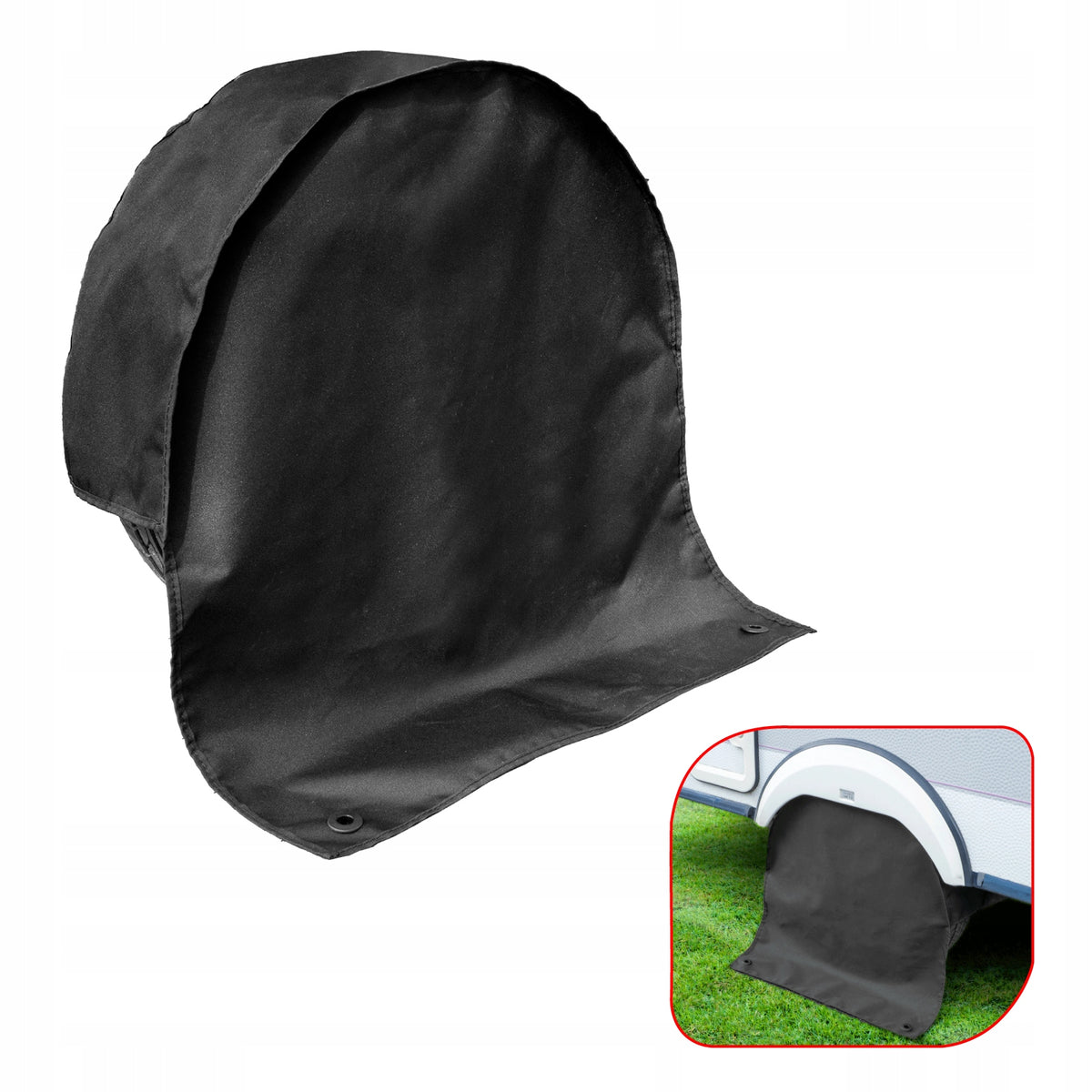 Wheel cover for motorhome tire protection cover black 16"