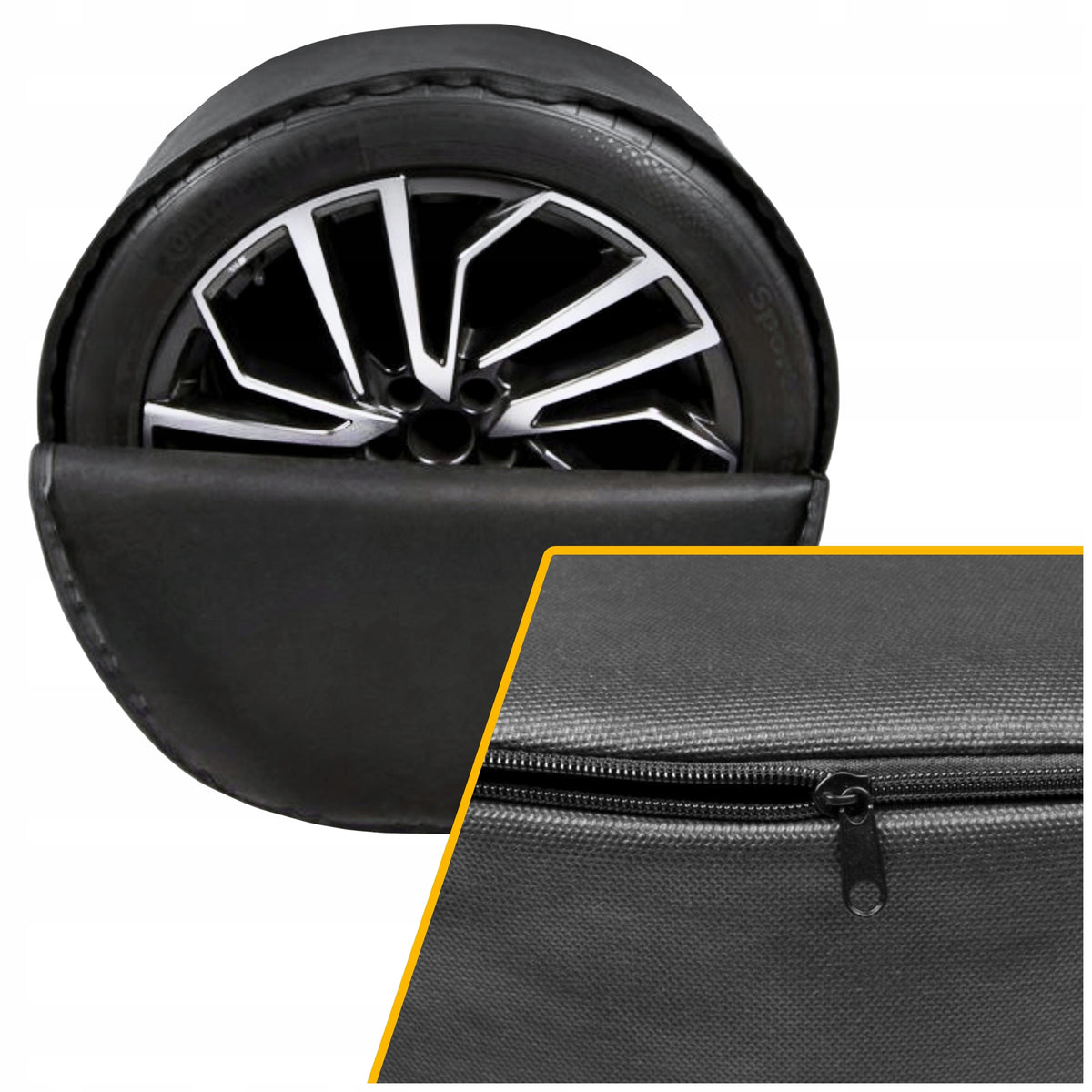 Wheel cover with zipper M tire storage