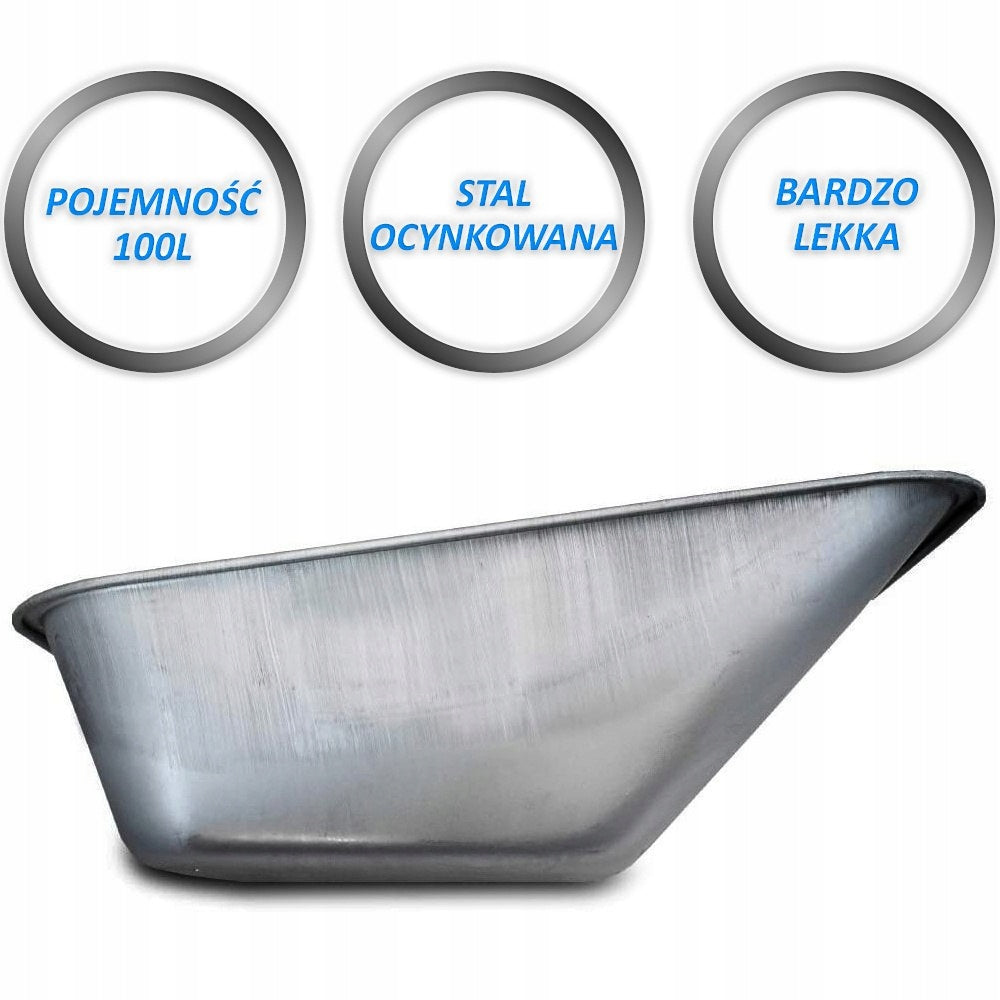 Wheelbarrow Bowl Garpacious Galvanized Corridor Bathtub for Garden Wheelbarrow Stroller Packaging status original