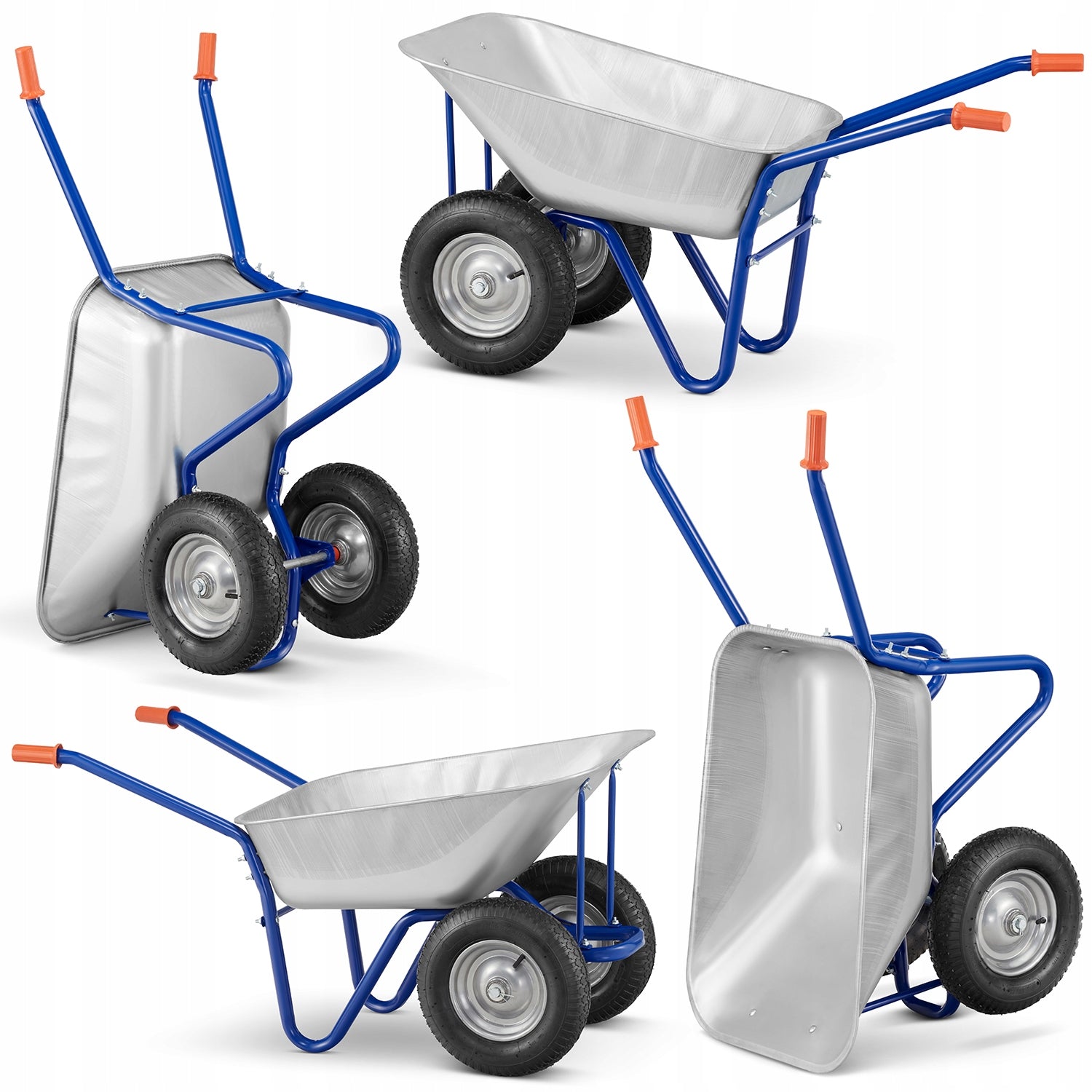 Wheelbarrow construction cradle galvanized KPGD-567/1 140 L / 250 kg Packaging status original