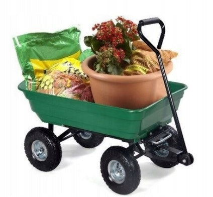 Wheelbarrow tipper GARDEN TROLLEY transport trailer load capacity 250kg 85L Brand Barracuda