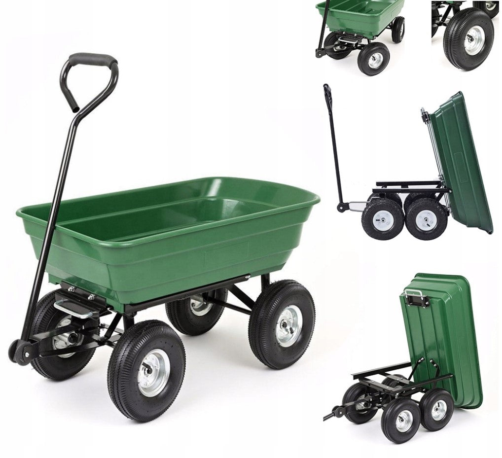 Wheelbarrow tipper GARDEN TROLLEY transport trailer load capacity 250kg 85L